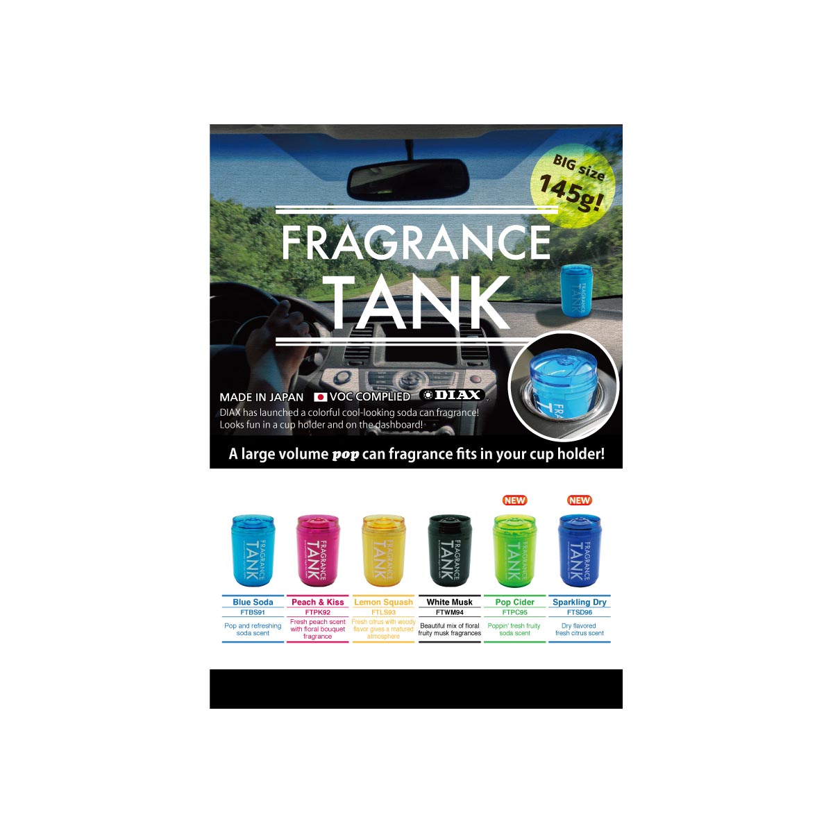Fragrance Tank Wholesale Car Air Fresheners by Diax